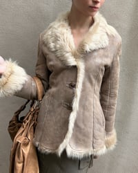 Image 1 of BEIGE MOUTON LEATHER JACKET