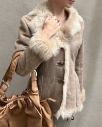 Image 3 of BEIGE MOUTON LEATHER JACKET