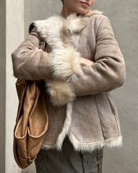 Image 5 of BEIGE MOUTON LEATHER JACKET