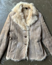 Image 7 of BEIGE MOUTON LEATHER JACKET