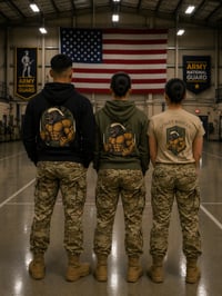 Image 2 of Honey Badgers Bundle – Military Hoodie, Unit Shirt & Hat Set