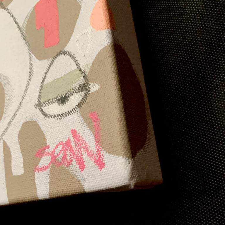 Holes: ice cream variant  (original painting) 12x12 on CANVAS Image 4