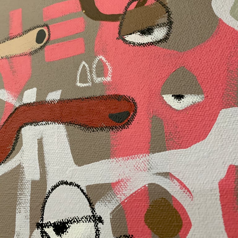 Holes: ice cream variant  (original painting) 12x12 on CANVAS Image 3