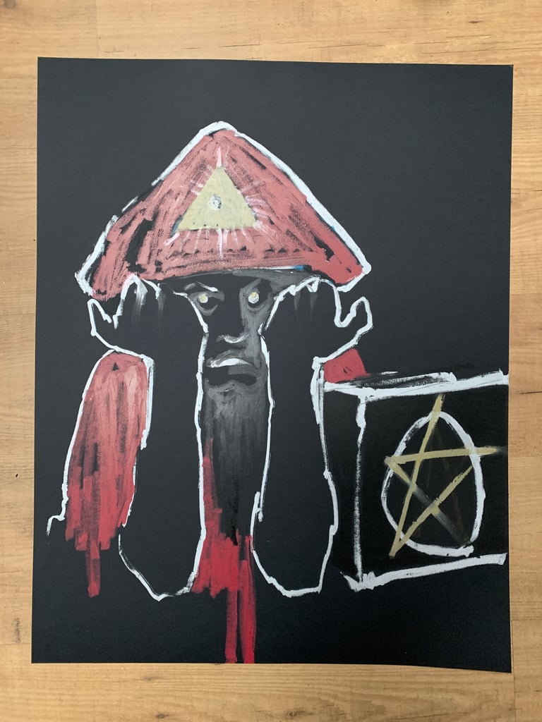 Crowley V1 original painting) 22X28