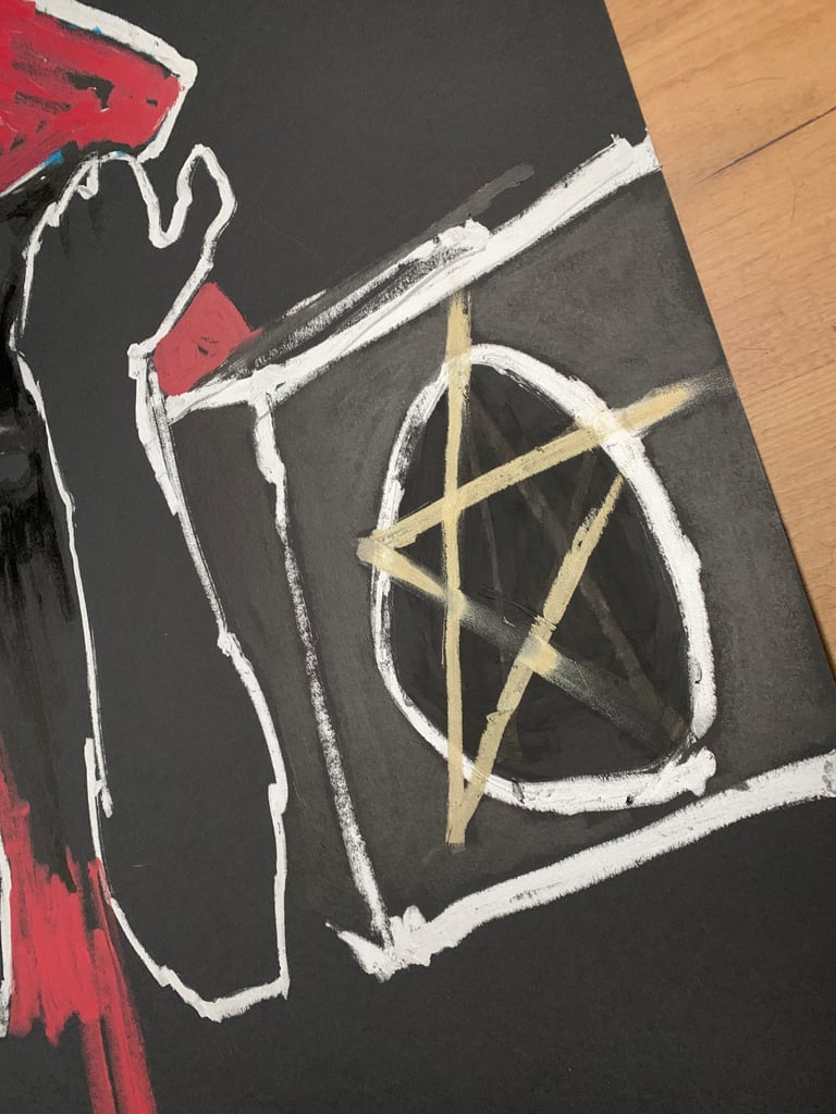 Crowley V1 original painting) 22X28 Image 3