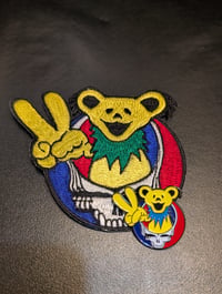 Peace Bear Pin+Patch Combo
