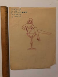 Image 1 of 1950’s Pike sketch martini lady 