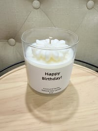 Image 3 of Greetings Candle/ Can Customize 