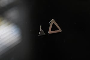 Image of Asymmetric Triangle Stud Earrings