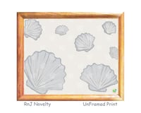 Image 1 of RnJ_ScallopShell_Grey UnFramed Print