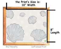 Image 3 of RnJ_ScallopShell_Grey UnFramed Print