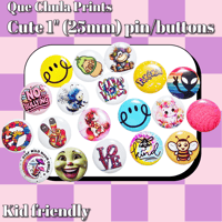 Image 2 of 1" Pinback Buttons, Random Assortment Grab bag (Fun, Sarcasm, Movies)