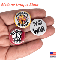 Image 2 of NO WAR 1inch pin set