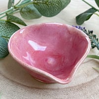 Image 2 of Heart Shaped Ceramic Trinket Dish - Pink