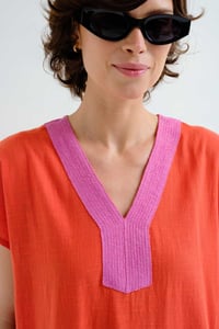 Image 3 of Kaftán largo naranja