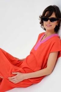 Image 1 of Kaftán largo naranja