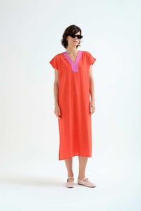 Image 2 of Kaftán largo naranja