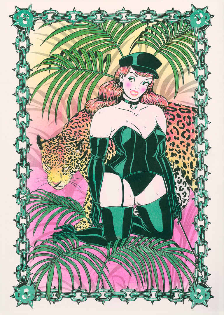 Latex Mistress 4 Colour A3 Risograph Print