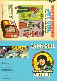 Image 6 of TANK GIRL POSTER MAGAZINE #17 - with SUPERTONIC JET GIRL poster & badge