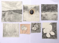 Image 2 of Distant gate farmyard landscape original drawing