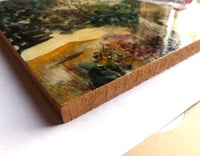 Image 3 of Garden original oil painting on wooden panel