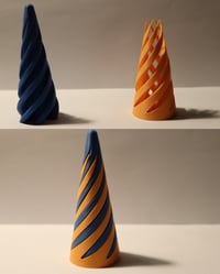 3d printed Spiral pass through fidget 