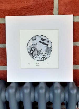 'Full Moon' Linocut Print