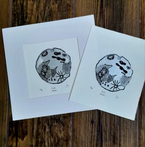 'Full Moon' Linocut Print