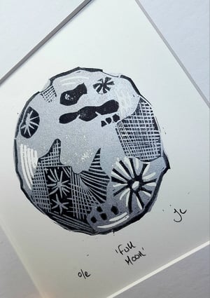 'Full Moon' Linocut Print
