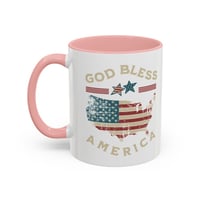Image 8 of God Bless America Accent Coffee Mug – Patriotic USA Flag Map (11/15oz)