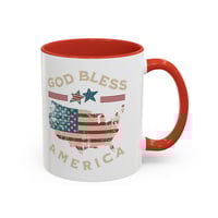 Image 11 of God Bless America Accent Coffee Mug – Patriotic USA Flag Map (11/15oz)