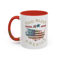 Image 12 of God Bless America Accent Coffee Mug – Patriotic USA Flag Map (11/15oz)