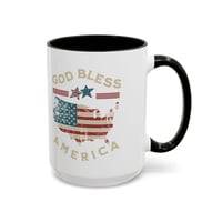 Image 15 of God Bless America Accent Coffee Mug – Patriotic USA Flag Map (11/15oz)