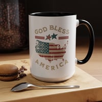 Image 18 of God Bless America Accent Coffee Mug – Patriotic USA Flag Map (11/15oz)