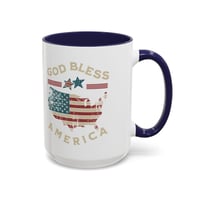 Image 19 of God Bless America Accent Coffee Mug – Patriotic USA Flag Map (11/15oz)