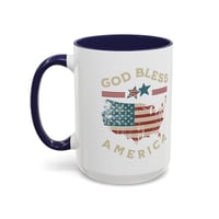Image 20 of God Bless America Accent Coffee Mug – Patriotic USA Flag Map (11/15oz)