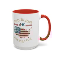 Image 23 of God Bless America Accent Coffee Mug – Patriotic USA Flag Map (11/15oz)