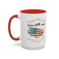 Image 24 of God Bless America Accent Coffee Mug – Patriotic USA Flag Map (11/15oz)