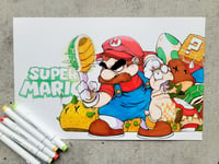 SUPER MARIO VS THE WORLD ORIGINAL ART SIGNED 