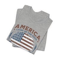 Image 10 of America Vintage Flag T-Shirt – "Land of the Free, Home of the Brave" Patriotic Tee