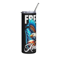 Image 2 of Freedom Eagle Stainless Steel Tumbler — 20oz Patriotic America Travel Cup