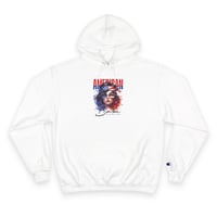 Image 1 of American Babe Hoodie — Patriotic Vintage Woman Graphic Hoodie
