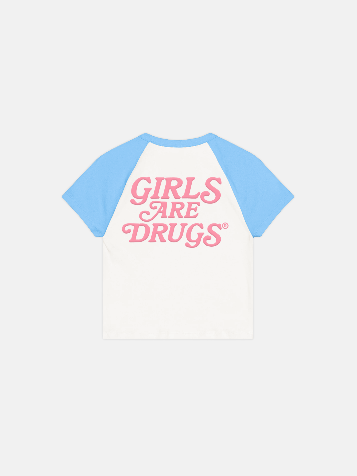 Image of HOUSTON GIRLS DO IT BETTER® WOMEN'S RAGLAN TEE - WHITE / BABY BLUE / PINK