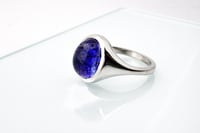 Image 1 of Tanzanite Cabochon Silver Ring