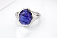 Image 3 of Tanzanite Cabochon Silver Ring