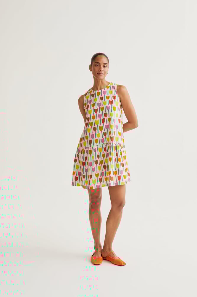 Image of Vestido Tulipanes corto