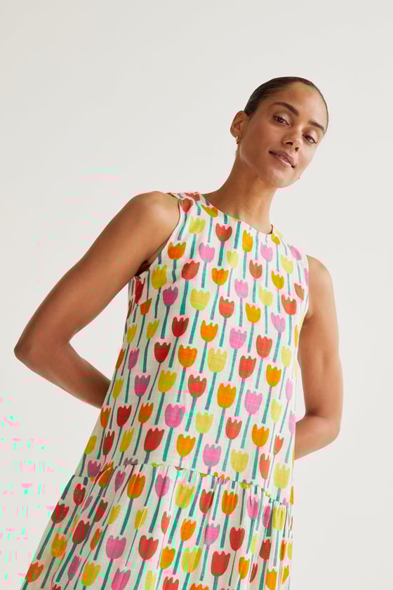 Image of Vestido Tulipanes corto