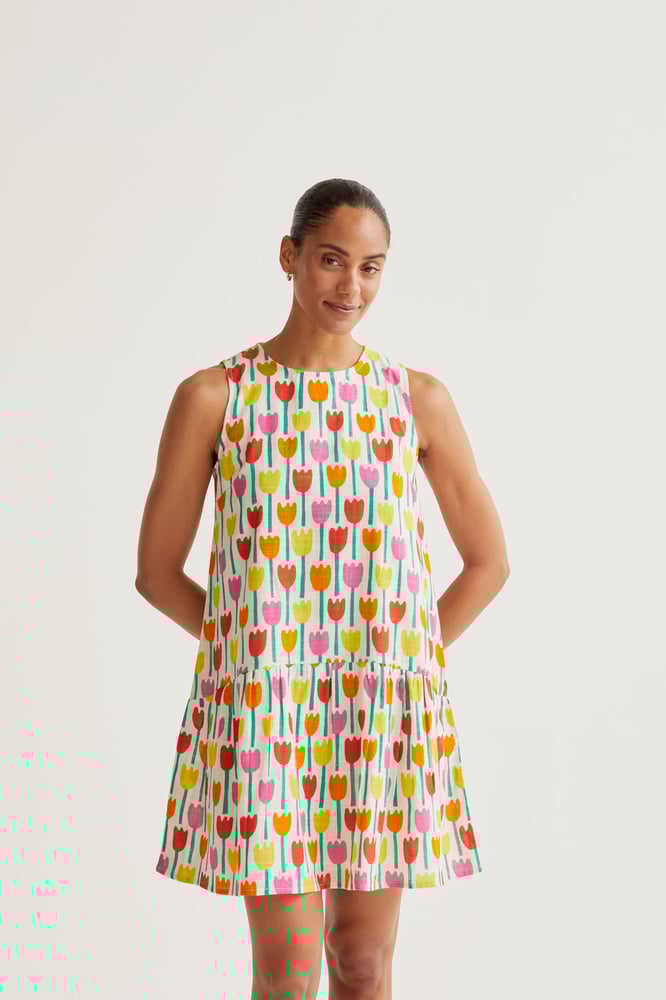 Image of Vestido Tulipanes corto