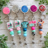 Nurse/Pet Glitter Badge reel