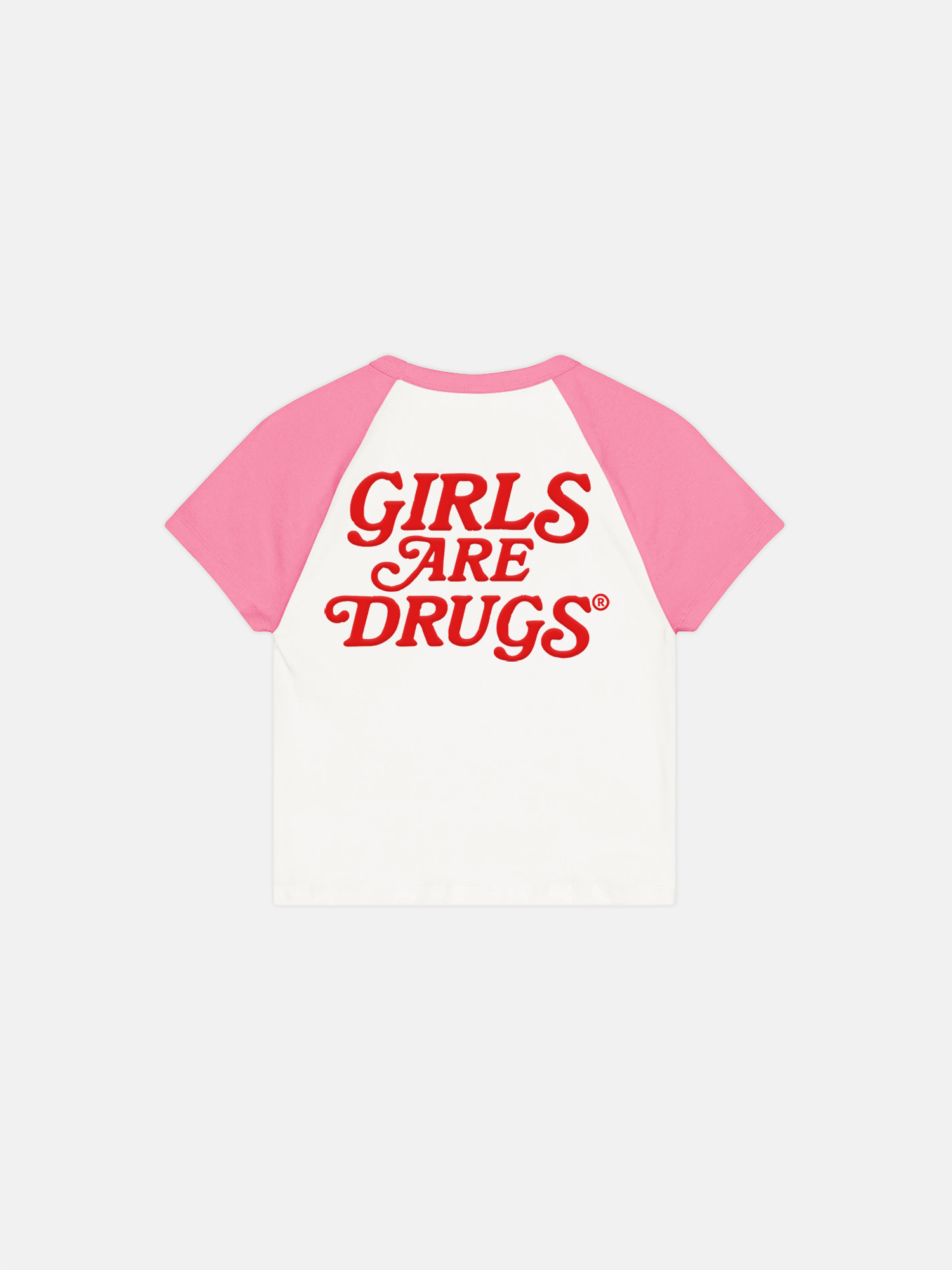 Image of HOUSTON GIRLS DO IT BETTER® WOMEN'S RAGLAN TEE - WHITE / SOFT PINK / RED